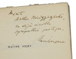 Maitre objet Poemes Bosquet Alain [AUTOGRAPH / AUTOGRAPHE / AUTOGRAF]