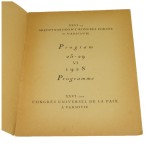 ​XXVI-ty Międzynarodowy Kongres Pokoju w Warszawie Program 25-29 VI 1928 XXVI-ème Congrès Universel de la Paix à Varsovie Programme [1928]