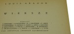 Wiersze Aragon Louis [﻿projekt okładki, Jan Młodożeniec / 1954]