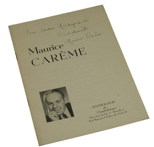 Anthologie de l' Audiotheque Careme Maurice [autograf / autographe]