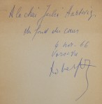Fil d'ariane pour la poesie Goffin Robert [AUTOGRAF / AUTOGRAPHE]