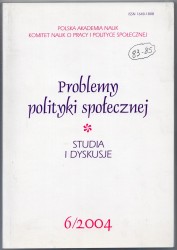 Problemy polityki społecznej Studia i dyskusje Modernizacja ład społeczny 6 / 2004