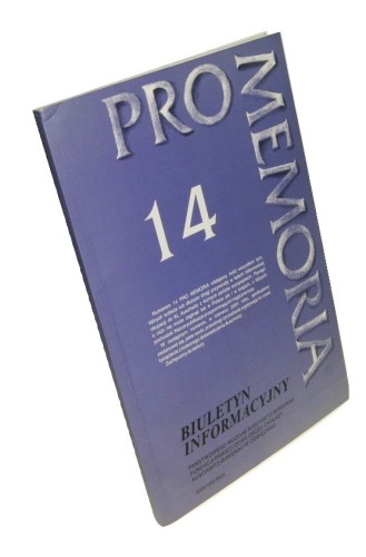 Pro Memoria Biuletyn Informacyjny nr 14 / 2001