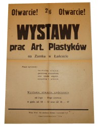 Otwarcie wystawy prac Art. Plastyków na Zamku w Łańcucie [Afisz / 1946]    