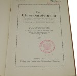 Der Chronometergang Wirkungsweise und Arten des Ganges [...] Irk Alois [1923]