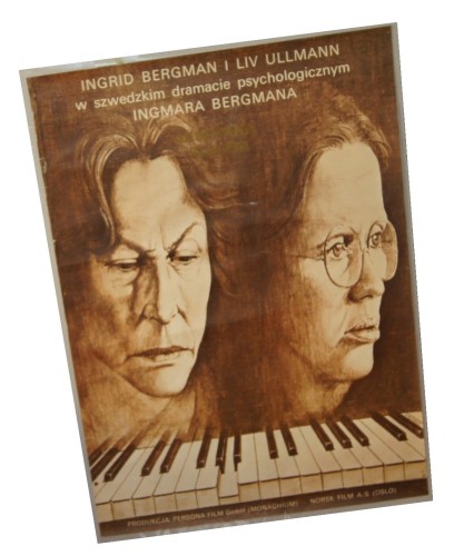 Plakat do filmu Jesienna sonata Reż. Ingmar Bergman Projekt Andrzej Pągowski (1979)