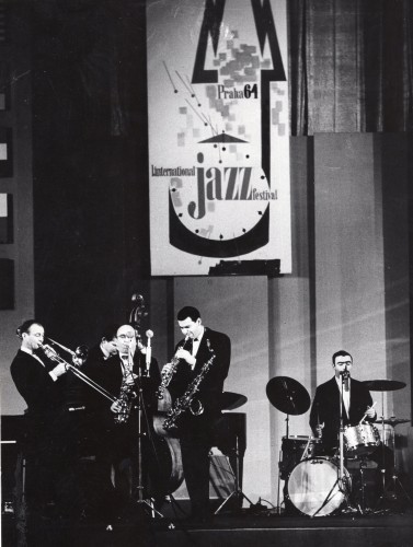 Albert Mangelsdorff Quintet Prague International Jazz Festival 1964 fotografia Marek Karewicz [vintage print / 1964]