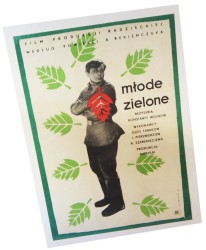 Plakat do filmu Młode zielone Reż. Konstanty Wojnow Projekt Jerzy Treutler (1963) 