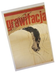 Plakat do filmu Grawitacja Reż. Branko Ivanda Projekt Bronisław Zelek (1969)