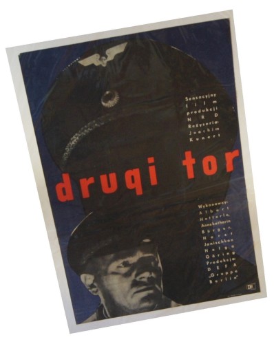 Plakat do filmu Drugi tor Reż. Joachim Kunert Projekt Maurycy Stryjecki (1963)