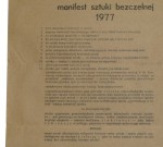 Galeria Sztuki LDK Labirynt 12-17 grudzień 1977 manifest sztuki bezczelnej Andrzej Partum [afisz, plakat]
