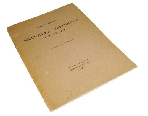 Bibljoteka Narodowa w Warszawie Demby Stefan (1930)