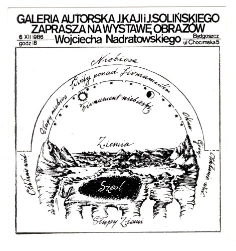 Galeria Autorska J. Kaji i J. Solińskiego zaprasza na wystawę obrazów Wojciecha Nadratowskiego 6.XII.1986 [druk artystyczny]