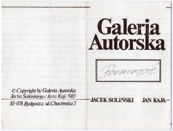 Przesunięcie Galeria Autorska Jana Kaji i Jacka Solińskiego [rozkładany druk artystyczny]