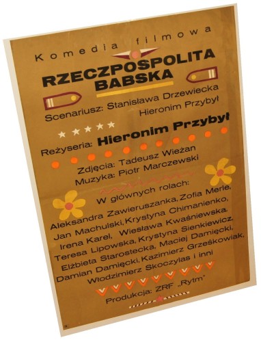 Plakat do filmu Rzeczpospolita babska Reż. Hieronim Przybył Projekt Jerzy Flisak (1969)