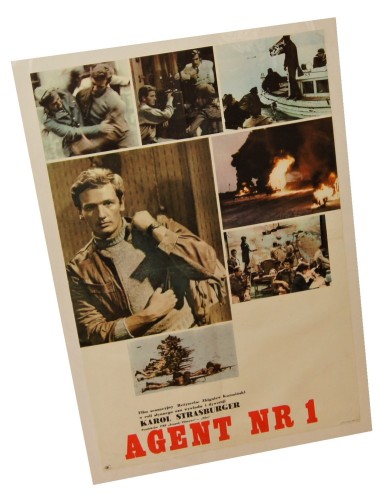 Plakat do filmu Agent nr 1 Reż. Zbigniew Kuźmiński Projekt niesygnowany (1971)