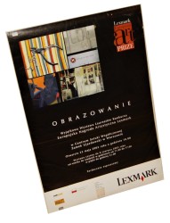 Plakat wystawowy Obrazowanie Wyjątkowa Wystawa Laureatów Konkursu Europejska Nagroda Artystyczna Lexmark Centrum Sztuki Współczesnej Warszawa (2003)