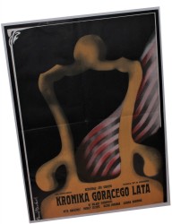 Plakat do filmu Kronika gorącego lata Reż. Jiri Sequens Projekt Rene Mulas (1974)