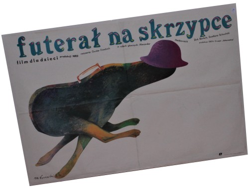 Plakat do filmu Futerał na skrzypce Reż. Gunter Friedrich Projekt Marian Nowiński (1986)