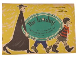 Plakat do filmu Nie kradnij Reż. Luigi Comencini Projekt Stefan Wielgus (1958)