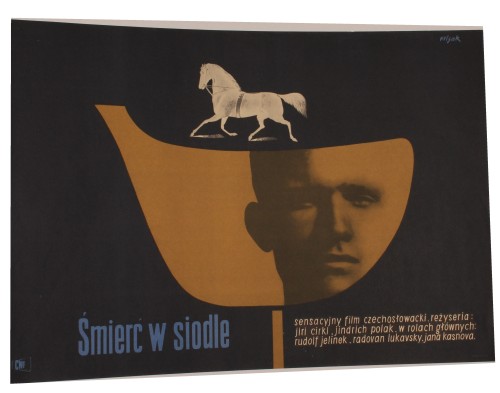 Plakat do filmu Śmierć w siodle Reż. Jindrich Polak Projekt Jerzy Flisak (1960)