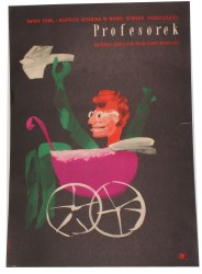 Plakat do filmu Profesorek Reż. Carlo Rim Projekt Jerzy Cherka (1961)