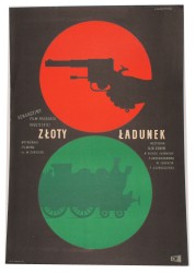 Plakat do filmu Złoty ładunek Reż. Ilja Gurin Projekt Jan Słomczyński (1960)