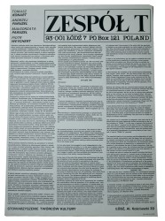 Zespół T Tomasz Konart, Andrzej Paruzel, Małgorzata Paruzel, Piotr Weychert [plakat] 