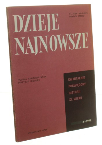 Dzieje najnowsze Rocznik XXIII nr 3 1991