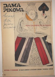 Plakat do filmu Dama pikowa Reż. Roman Tichomirow Proj. Jerzy Jaworowski (1961)