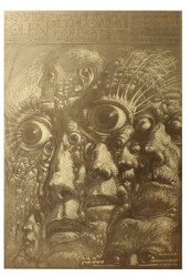 Plakat wystawowy Krzysztof Gierałtowski Portrety Projekt Franciszek Starowieyski (1983)