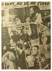 Plakat do filmu O rany nic się nie stało Reż. W. Szarek Projekt L. Majewski (1987)