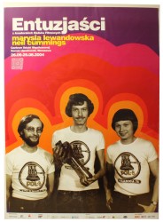 Plakat wystawowy Entuzjaści z Amatorskich Klubów Filmowych Centrum Sztuki Współczesnej Warszawa Projekt G. Laszuk (2004)