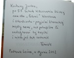 Dziennik Kwarantanny Burek Tomasz [autograf] (2001)