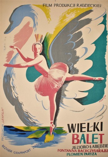 Plakat Wielki balet reżyseria: Gierbert Rappaport projekt Tadeusz Gronowski [1954]