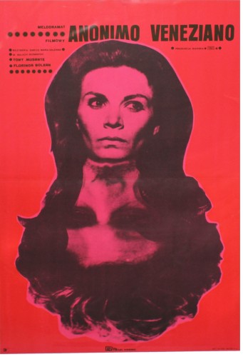 Plakat do filmu  Anonimo veneziano Reż. Enrico Maria Salerno Projekt Ryszard Kiwerski (1972)