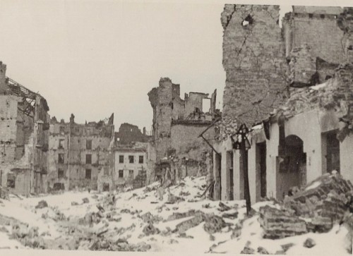ul. Śliska II [Śródmieście Północne] fotografia Eugeniusz Haneman [Vintage Print / zniszczenia wojenne Warszawy / Powstanie Warszawskie / 1944]