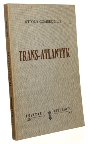 Trans-Atlantyk Gombrowicz Witold (Seria Biblioteka Kultury) (1970)