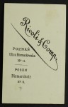 Portret kobiety, podkrążone smutne oczy, które dużo widziały, kolczyki, loki, upięcie ozdobione kwiatem Fotografia na tekturce /albumin [Rivoli & Comp/ Poznań ca 1880]