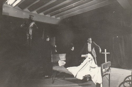 Tadeusz Kantor Próba spektaklu Teatr Cricot 2 fotografia Leszek Dziedzic, lata 80. [life time print  wglądówka robocza 1995]