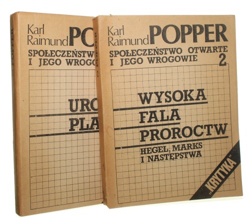 Społeczeństwo otwarte i jego wrogowie t I-II Popper Karl R. [wydawnictwo drugoobiegowe / bibuła] (1987)