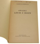 Opadły liście z drzew Różewicz Tadeusz [PIERWSZE WYDANIE / 1955]