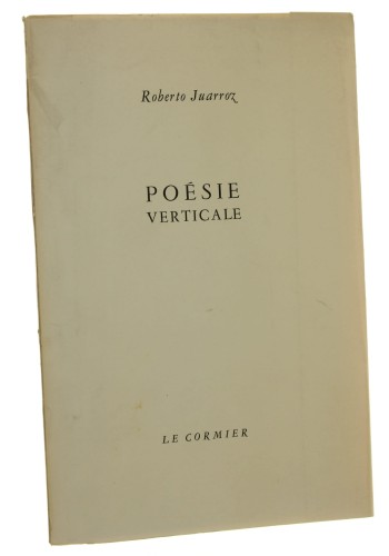 Poesie Verticale Roberto Juarroz [AUTOGRAF TŁUMACZA/ z księgozbioru Julii Hartwig / 1962]