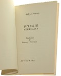 Poesie Verticale Roberto Juarroz [AUTOGRAF TŁUMACZA/ z księgozbioru Julii Hartwig / 1962]