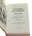 Idea prozy Giorgio Agamben [2018]
