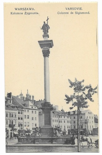 Kolumna Zygmunta [Plac Zamkowy] Warszawa Chlebowski i S-ka [pocztówka, ca 1910]