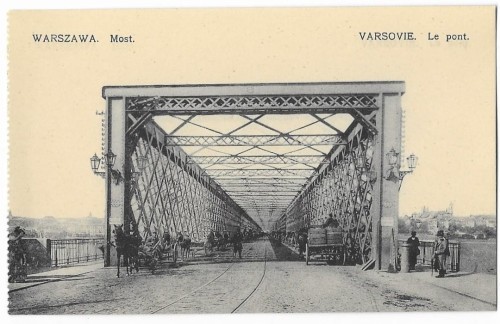 Most [Kierbedzia] Warszawa Chlebowski i S-ka [pocztówka, ca 1910]