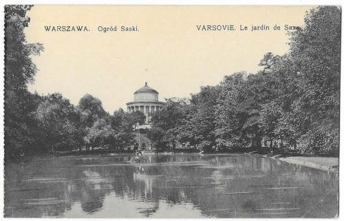 Ogród Saski Warszawa Chlebowski i S-ka [pocztówka, ca 1910]