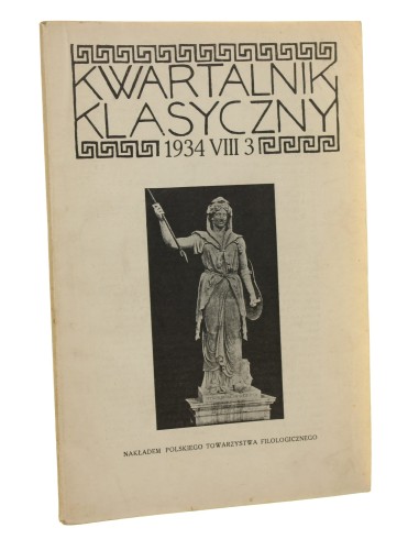 Kwartalnik klasyczny nr 3 rok VIII 1934