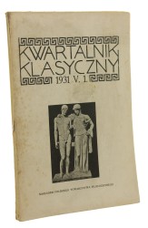 Kwartalnik klasyczny nr 1 rok V 1931 